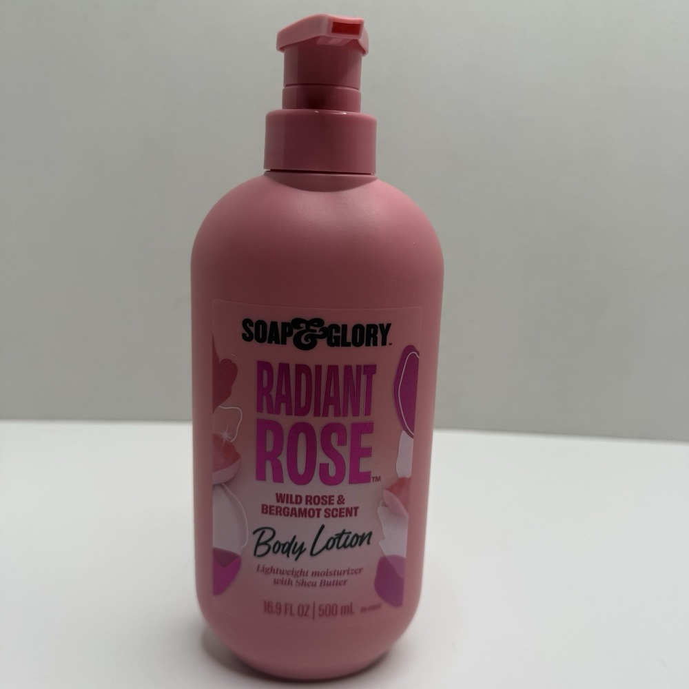 Soap & Glory Radiant Rose Body Lotion Wild Rose Bergamot 16.9 oz 500 mL NEW
